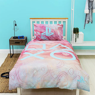 Playstation Reversible Duvet Set - Marble Design - Single and Double