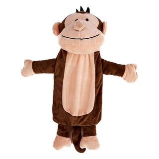 K Collection 3D Novelty Hot Water Bottle With Removable Cover -  750 ML Capacity - Monkey Design