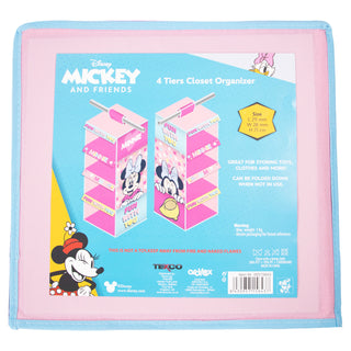 Minnie Mouse Hanging Wardrobe Organizer Foldable Storage - Disney Designs - 71cm x 29cm x 28cm