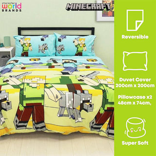 Minecraft Reversible Duvet Set - Adventures Design - Double