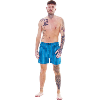 Keanu Pack of 6 Mens Woven Boxer Shorts - Assorted Pattern Design - Cotton Blend