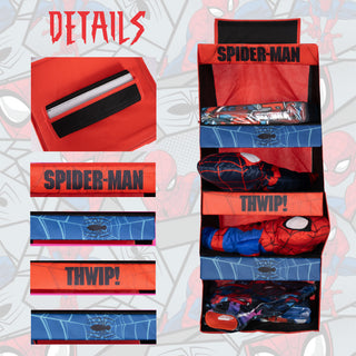 Marvel Spiderman Hanging Wardrobe Organizer Foldable Storage - 71cm x 29cm x 28cm