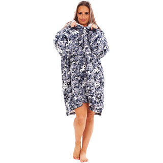 Keanu Unisex Fleece Oversized Hoodie - Camouflage Design - Super Soft Sherpa