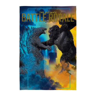 Godzilla Vs Kong Fleece Blanket - Battle Royale Design - 100% Polyester - 100 x 150cm