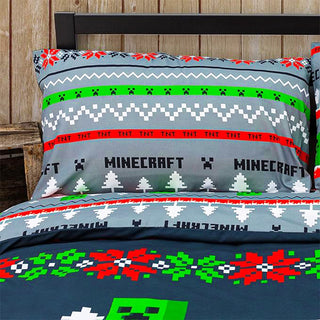 Minecraft Reversible Duvet Set - Christmas Design - Double