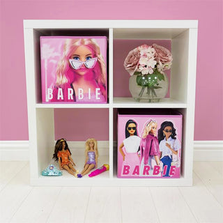 Barbie Storage Boxes - 2 Pack Foldable Storage Cubes - 30cm x 30cm x 30cm