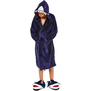 Keanu Kids Shark Dressing Gown - Ages 7-13 Years