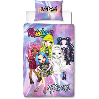 Rainbow High Reversible Duvet Set - Shadow High Dolls Design - Single