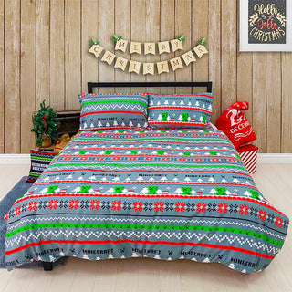 Minecraft Reversible Duvet Set - Christmas Design - Double