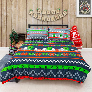 Minecraft Reversible Duvet Set - Christmas Design - Double
