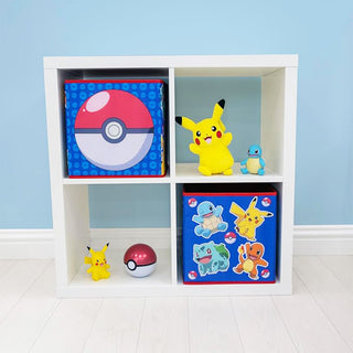 Pokemon Storage Boxes - 2 Pack Foldable Storage Cubes - 30cm x 30cm x 30cm