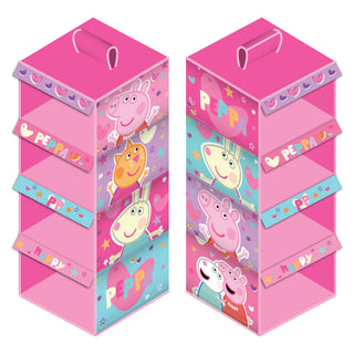 Peppa Pig Hanging Wardrobe Organizer Foldable Storage - Disney Designs - 71cm x 29cm x 28cm