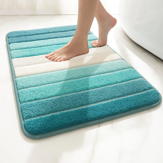 K Collection Multipurpose Microfibre Bath Mat – Super Absorbent Non-Slip Mat - Extra Soft Thick Floor Foot Mat, Fluffy Shaggy Shower Bathroom Mat - Turquoise