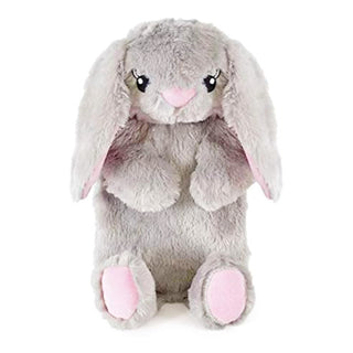 K Collection 3D Novelty Hot Water Bottle With Removable Cover -  750 ML Capacity - Grey Bunny Design