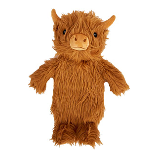 K Collection 3D Novelty Hot Water Bottle With Removable Cover -  750 ML Capacity - Highland Cow Design