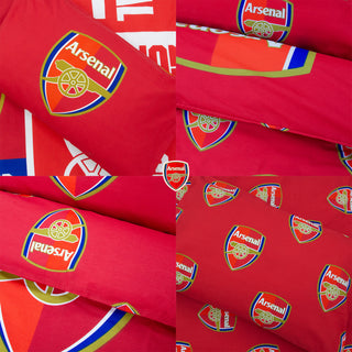 Arsenal Reversible Duvet Set - Gunners Crest Emblem Design - Single/Double