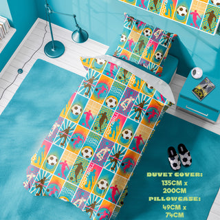 Its Coming Home 'Eat Sleep Football Repeat' Single Panel Duvet Set