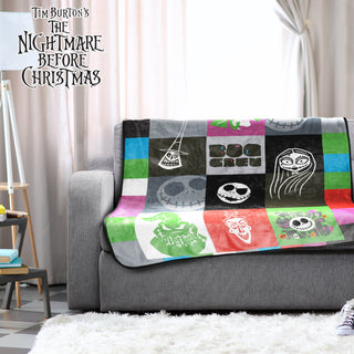 Disney Soft Plush Throw Blanket - Nightmare Before Christmas Design - 100% Polyester - 100 x 150cm