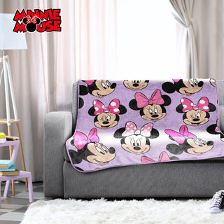 Disney Soft Plush Throw Blanket - Minnie Mouse Design - 100% Polyester - 100 x 150cm