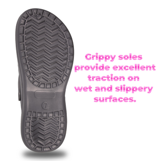 Keanu Ladies Platform Clogs - Grey