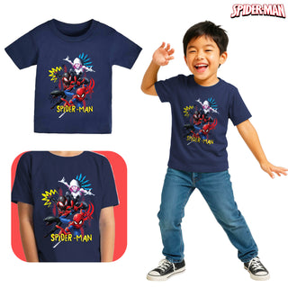 Spiderman 3 Pack Kids T-Shirts - Marvel Designs - 100% Cotton