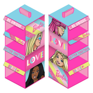 Barbie Hanging Wardrobe Organizer Foldable Storage - Disney Designs - 71cm x 29cm x 28cm