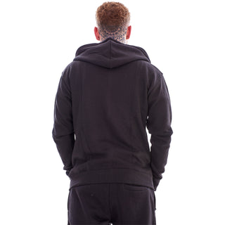 Keanu Mens 2 Pack Zip Up Hoodie - Fleece Lining - Black Design