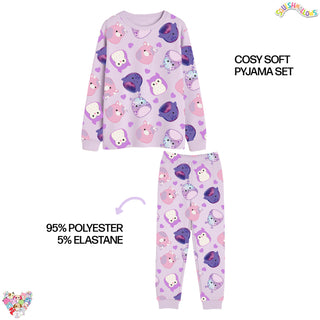 Squishmallows Girls Pyjamas Set - All Over Print - 4 to 12 Years