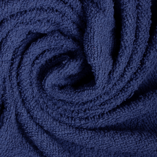 K Collection 10 Piece Egyptian Cotton Towel Set - 100% Cotton -  4 x Face, 4 x Face & 2 x Bath - Navy Design