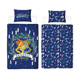 Harry Potter Reversible Duvet Set - I'd Rather Stay At Hogwarts Design - Single