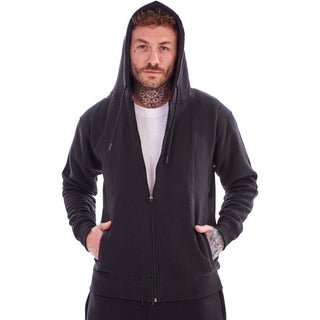 Keanu Kids 2 Pack Zip Up Hoodie - Fleece Lining - Black and Heather Grey Design