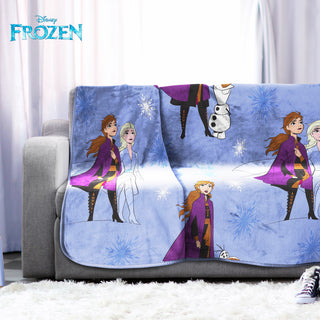 Frozen Soft Plush Throw Blanket - Elsa & Anna Design - 100% Polyester - 100 x 150cm
