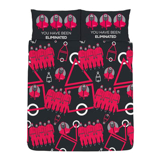 Squid Game Reversible Duvet Set - Symbols Game Design - Single and Double