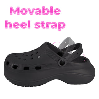 Keanu Ladies Platform Clogs - Black