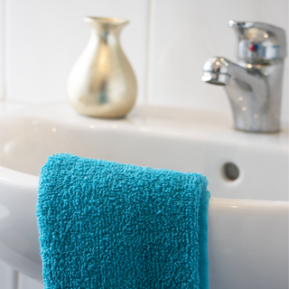 K Collection 10 Piece Egyptian Cotton Towel Set - 100% Cotton -  4 x Face, 4 x Face & 2 x Bath - Teal Design