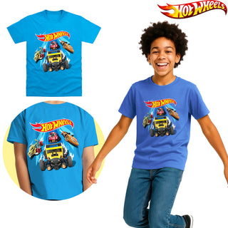Hot Wheels 3 Pack Kids T-Shirts - Make it Epic Champion Designs - 100% Cotton
