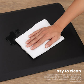 K Collection Heavy Duty Anti Fatigue Standing Mat – High Density Cushioned Non-Slip Mat for Standing Desks, Office, Kitchen Rug - Dark Grey - 2 sizes