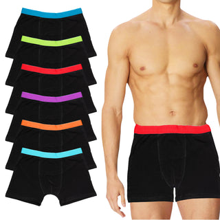Keanu Pack of 6 Boys Boxer Trunks - Multi Colourful Band Design - Cotton Blend