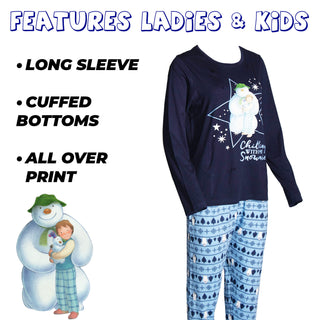 Snowman Family Matching Pyjama Set - Festive Snowman & Polar Bear Design
