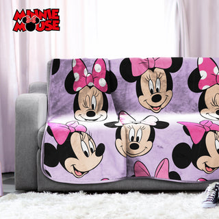 Disney Soft Plush Throw Blanket - Minnie Mouse Design - 100% Polyester - 100 x 150cm