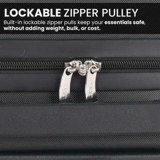 XPLR Underseat Charcoal Grey ABS Cabin Suitcase – Lightweight 2KG Removable-Wheel Luggage with 3-Step Telescopic Handle, Lockable Zippers & Fully Lined Interior – Compact Carry-On for Airlines