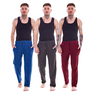 Keanu Mens Pack of 3 Lounge Pants - Cotton Rich - Available in 3 colours