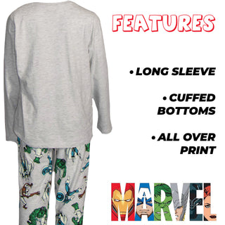 Marvel 2 Pack Kids Pyjamas - Avengers Designs - 100% Cotton - 5 to 14 Years