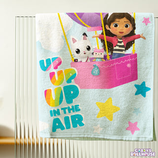 Gabby's Dollhouse Towel - Up Up The Air Design - 100% Cotton - 140 x 70cm