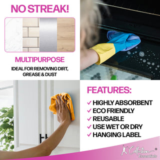 Microfibre Cleaning Cloth – XL Size – 40 x 40cm - Multifunctional Reusable Cleaning Cloths – Available in Packs of 50s
