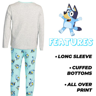 Bluey 2 Pack Kids Pyjamas - Character Designs - 100% Cotton - 18 Months to 8 Years