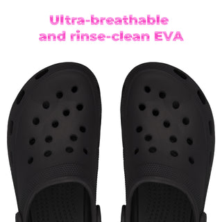 Keanu Ladies Platform Clogs - Black