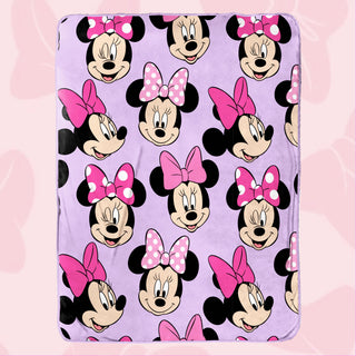 Disney Soft Plush Throw Blanket - Minnie Mouse Design - 100% Polyester - 100 x 150cm