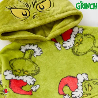 The Grinch Adults Oversized Wearable Blanket - Fleece Sherpa Fluffy Christmas Hooded Pullover