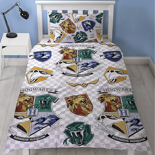 Harry Potter Reversible Duvet Set - Grid Design - Single and Double